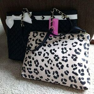 **Sale** Betsey Johnson black & cheetah bag in bag